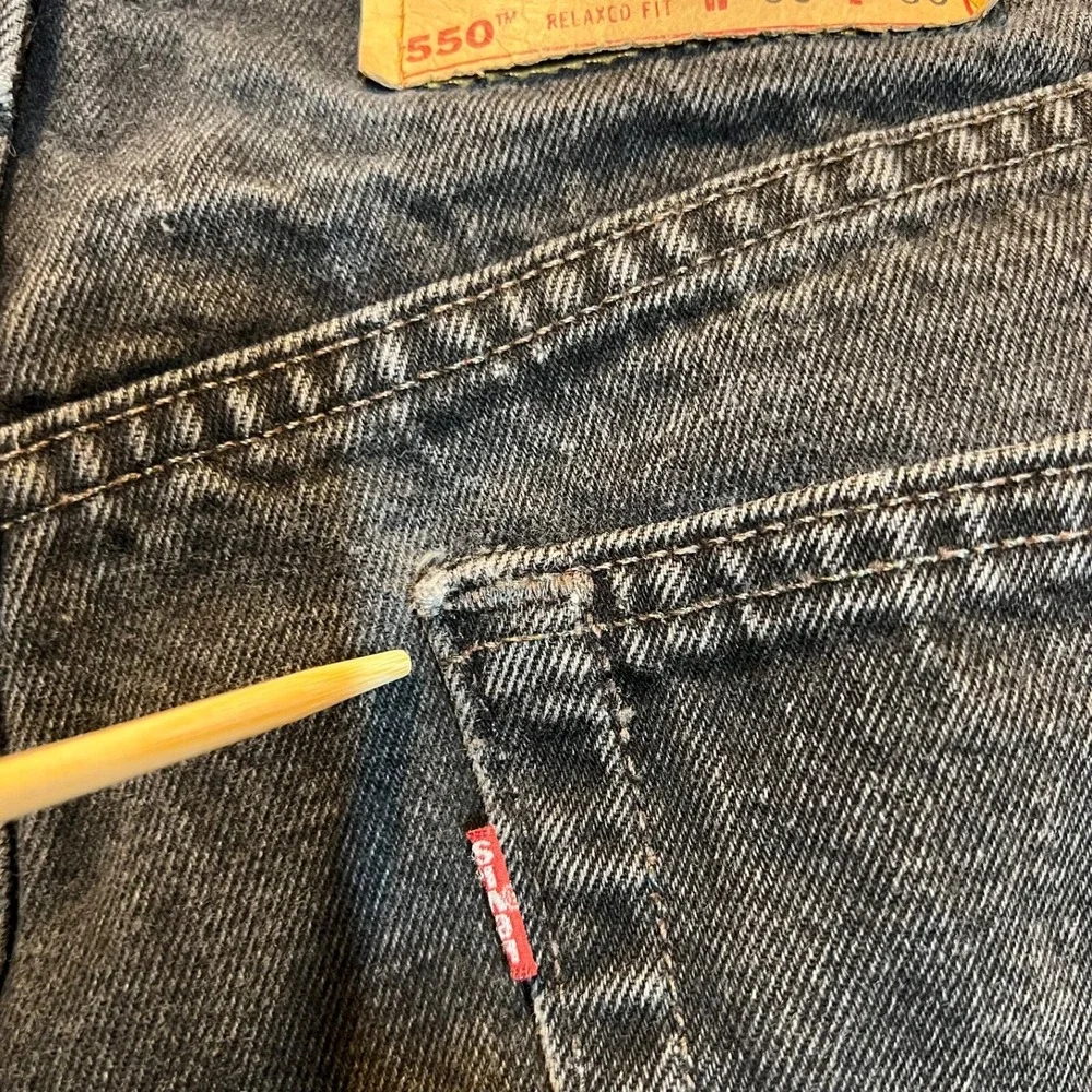 Levis 550 Jeans Mens 36x30 (see measurements) Black Made in USA‎ Relaxed Fit